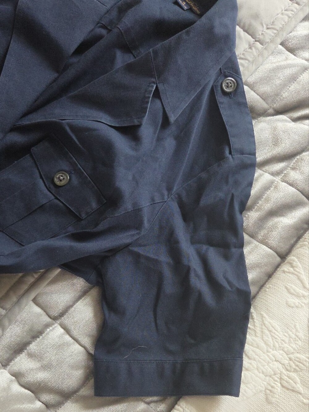 Brooks Brothers Navy Utility Trench Coat with Belt - Picture 3 of 6